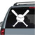 Softball With Crossed Bats car window decals stickers