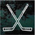 Crossed Ice Hockey Sticks car window decals stickers Crossed Ice Hockey Sticks car window decals stickers