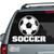 Sharp Soccer Ball Design Car Stickers