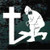 Soldier Kneeling at the Christian Cross Decals Stickers