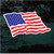 American Flag Waving 02 car window decals stickers