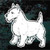 West Highland Terrier Standing car window decals stickers
