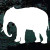 Solid Elephant Silhouette Window Decals