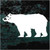 Bear Walking Silhouette decals stickers
