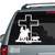 Calf Roping At The Cross Car Decal