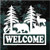 Deer Bear Scene Welcome decals stickers