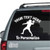 Football Player Throwing Football Car Window Decals