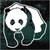 Panda Bear Walking decals stickers