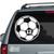Soccer Ball With Player Number car window decals stickers