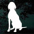 Sitting Dog Silhouette car window decals stickers