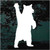 Bear Waving Silhouette decals stickers