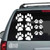 Set of 12 Cat Paw Prints Car Window Decals Set of 12 Cat Paw Prints Car Window Decals