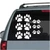 set of 12 cat paw prints car window decals stickers