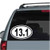 Half Marathon 13.1 Oval car window decals stickers