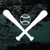 Solid Baseball Bats Crossed With Baseball car window decals stickers