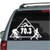 70.3 Half Ironman Triangle car window decals stickers
