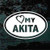 Heart My Akita car window decals stickers