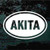 Oval Akita car window decals stickers