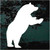Rearing Bear Silhouette decals stickers