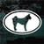 Akita Solid Oval car window decals stickers