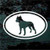Amstaff Cut Out Oval car window decals stickers
