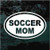 Soccer Mom Text Oval car window decals stickers