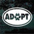 Adopt Oval With Paw Print car window decals stickers
