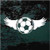 Soccer Ball Solid Angel Wings car window decals stickers