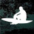 Surfer Sitting On Surfboard Window Decal