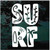 Decorative Surf Vinyl Lettering Window Decals