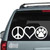 Peace Love Dogs car decals stickers