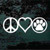 Peace Love Dogs car window decals stickers