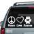Peace Love Rescue car decals stickers