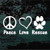 Peace Love Rescue car window decals stickers