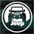 Round Jeep decals stickers