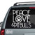 Peace Love Pitbulls car decals stickers