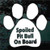 Spoiled Pitbull On Board car window decals stickers