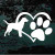 Labrador Retriever Heart Paw car window decals stickers