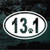 13.1 Half Marathon With Paw Print car window decals stickers
