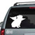Bulldog Silhouette Sitting Angel Car Decals Bulldog Silhouette Sitting Angel Car Decals