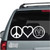 Peace Love Flip Flops car decals stickers