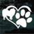 Samoyed Heart Paw car window decals stickers