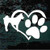 Akita Heart Paw car window decals stickers