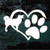 Alaskan Malamute Heart Paw decals stickers Alaskan Malamute Heart Paw decals stickers