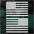 Set of Mirrored American Flag decals stickers