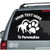Pitbull Heart Paw car decals stickers