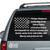 Pledge Of Allegiance Flag With Block Letters car window decals stickers