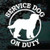 Goldendoodle Service Dog On Duty car window decals stickers