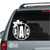 Softball With Bow Monogram Car Decals Softball With Bow Monogram Car Decals