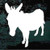 Solid Donkey Standing Window Decals